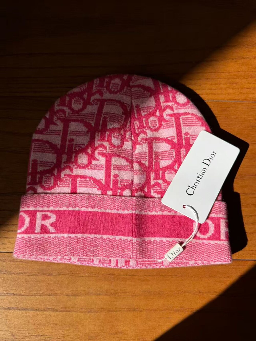 Dior Oblique Monogram Knit Beanie Pink - Picture 4 of 4